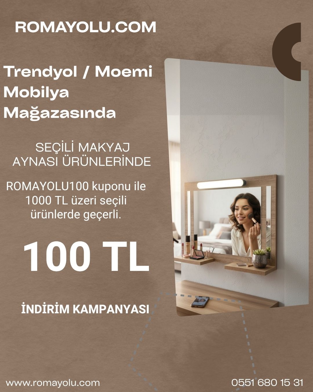Moemi Mağzasında 100 TL İndirim Kuponu kampanya görseli