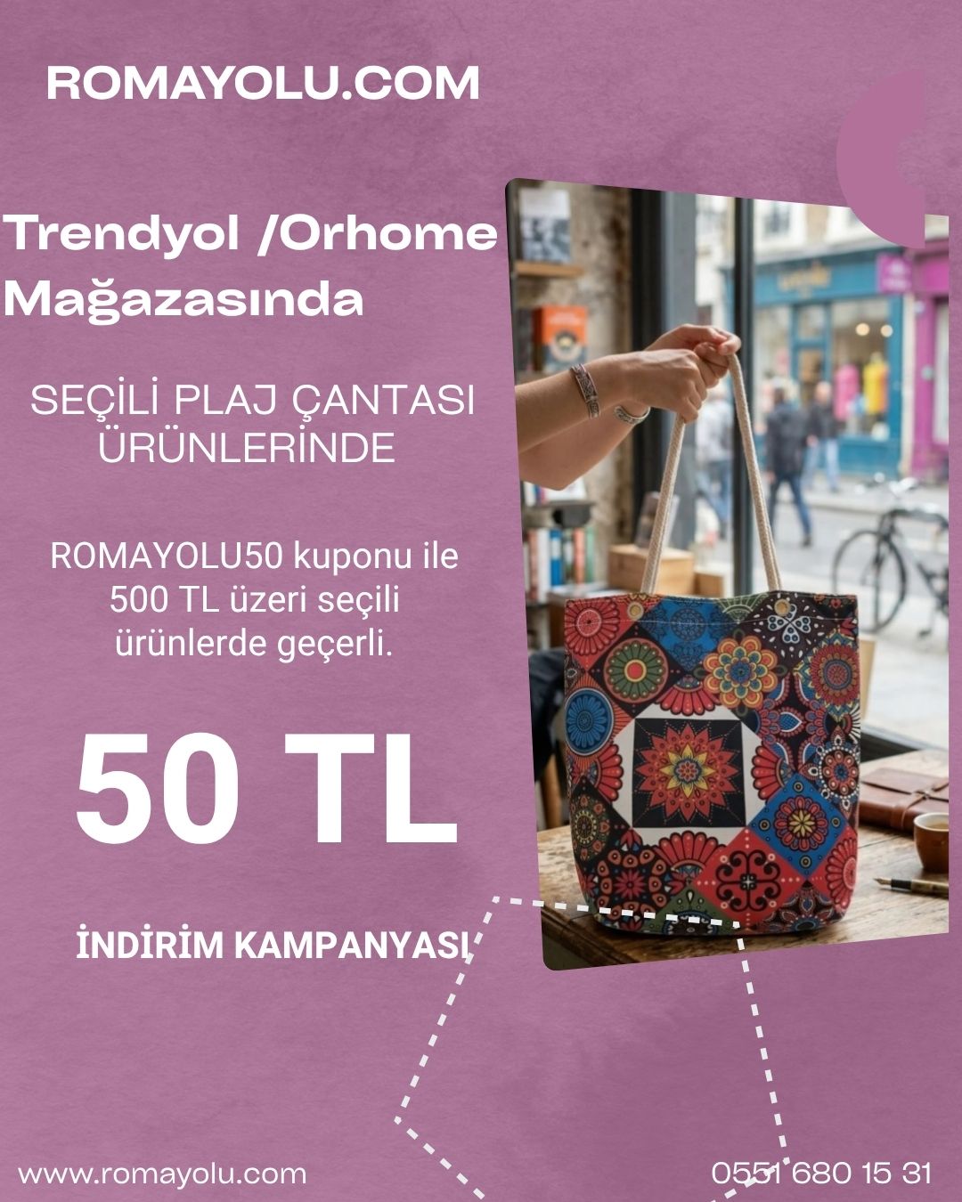 Orhome Mağzasında 50 TL İndirim Kuponu kampanya görseli