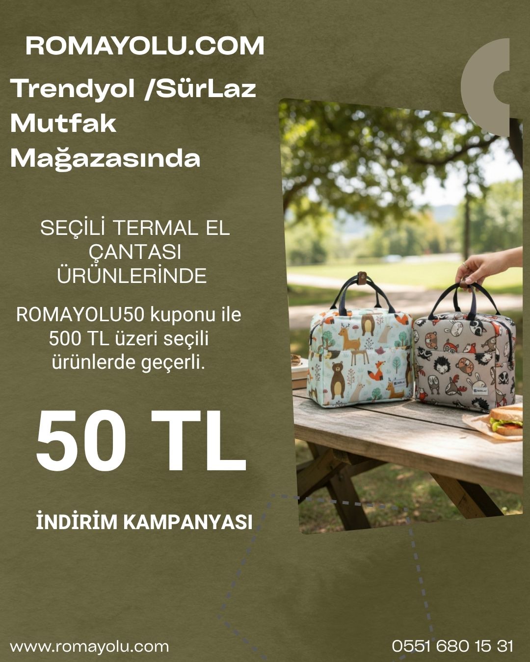 Sürlaz Mutfak Mağzasında 50 TL İndirim Kuponu kampanya görseli