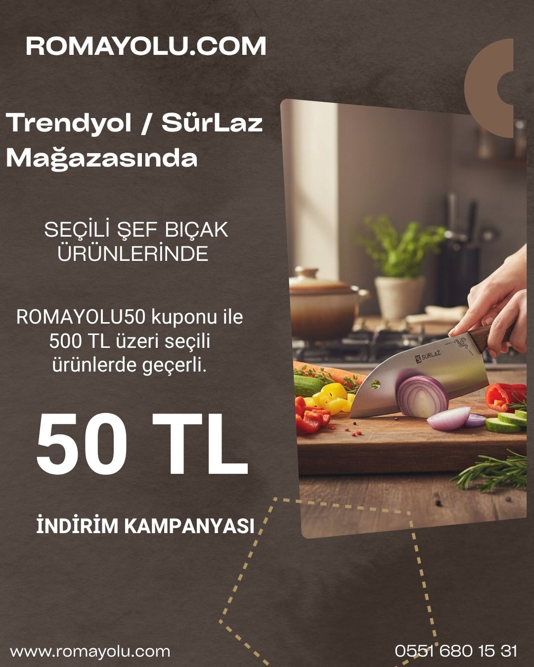 Sürlaz Mağzasında 50 TL İndirim Kuponu kampanya görseli